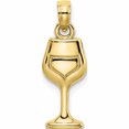thumbnail image 1 of 10K Yellow Gold Wine Glass Charm (14.9 X 7.35) Made In United States 10k7293, 1 of 5
