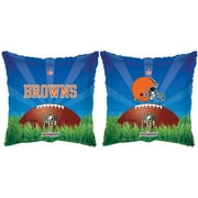 NFL Football Party Clevand Browns Square 18" Foil Balloon, Orange Black