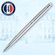 Waterman Hemisphere Ballpoint Pen | Stainless Steel with Chrome Trim | Medium Point | Blue Ink | Gift Box