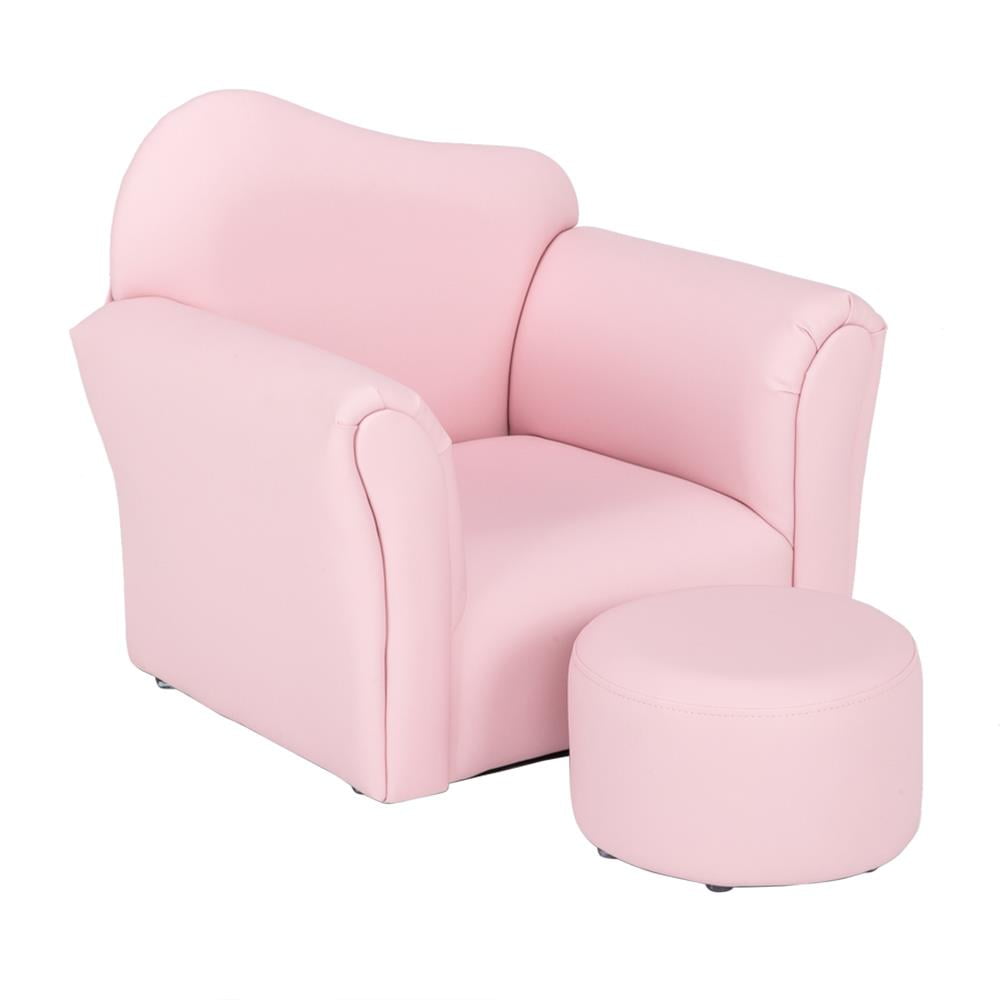 Costway Kids Sofa Strawberry Armrest Chair Lounge Couch W 2 Pillow Children Toddler Pink Com Costway Kids Sofa Strawberry Armrest, Baby Pink Leather Chair And Ottoman Bedroom Set