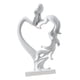 thumbnail image 2 of Figura de pareja besándose, resina, romántica, abstracta, para aniversario. Blanco, 2 of 7