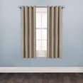 thumbnail image 1 of Mainstays Faux Suede 63" Drapery Grommet Window Curtains Panel, Taupe, 1 of 6