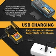 Prexiso Mini Laser Measurement Tool, 135ft Rechargeable Laser Distance Meter