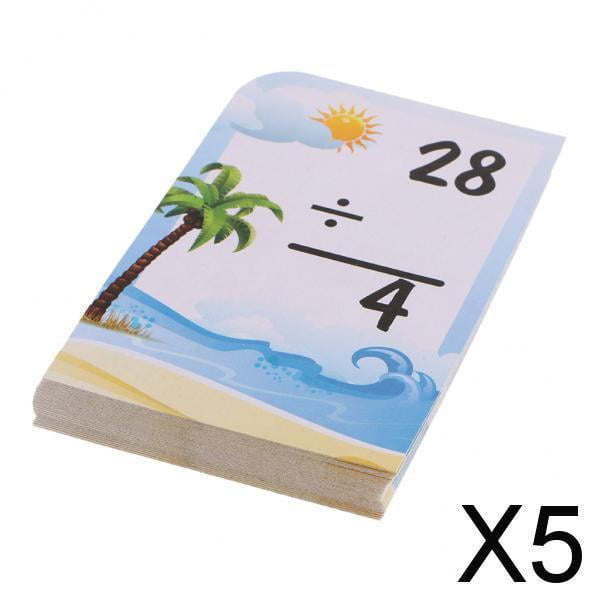 Tarjetas flash de matemáticas de 5x36 piezas para los grados de escuela primaria División PK-3 5 piezas