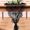thumbnail image 4 of Dalrosia Lace Table Runner 13x120inch Table Runner for Wedding Table Overlay Floral Lace Table Runner Black Lace Classy for Rustic Boho Bridal Decorations Christmas Table Runner Vintage, 4 of 6