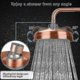 thumbnail image 2 of 8 Inch Copper Shower Head 20cm Diameter, High Pressure Fixed Shower Head With Adjustable Angle Shower Head Rain Shower Head - Gold, 2 of 5