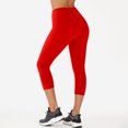 thumbnail image 2 of Bibifish Womens Yoga Pants Capri Yoga Pants High-Waist Soft Slim Fit Home Loungewear Comfortable Tummy Control Activewear For Ladies, 2 of 4