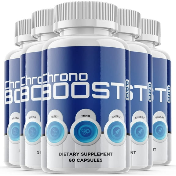 (5 Pack) Chrono Boost Pro - Dietary Supplement for Focus, Memory, Clarity, & Energy - Advanced Cognitive Support Formula for Maximum Strength - 300 Capsules