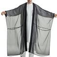 thumbnail image 6 of TFEOQRY Men's Muslim Robe Casual Loose Arabian Robe Long Sleeved Ankle Length Robe Black, 6 of 9
