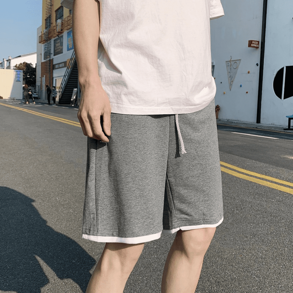 Line Rose Black Summer Shorts Mens Casual Surf Classic Design Lightweight Shorts Breathable Pants