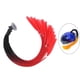 thumbnail image 4 of Trenzas de casco, cola de caballo, rampa de gradiente, cabello rizado, 55 cm, trenza de cola de caballo con rastas B-negro rojo, 4 of 8