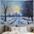 thumbnail image 2 of ONETECH Snowy Road Trees Tapestry Wall Hanging Dormitory Decoration Bed Sheet Curtain Picnic Sheet 40x30inch, 2 of 6