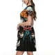 thumbnail image 2 of Easygdp Flower Horn Skull A para Vestido Transpirable de Mujer, Vestido Suelto de Manga Corta con Pliegues y Bolsillos para el Verano, 2 of 6