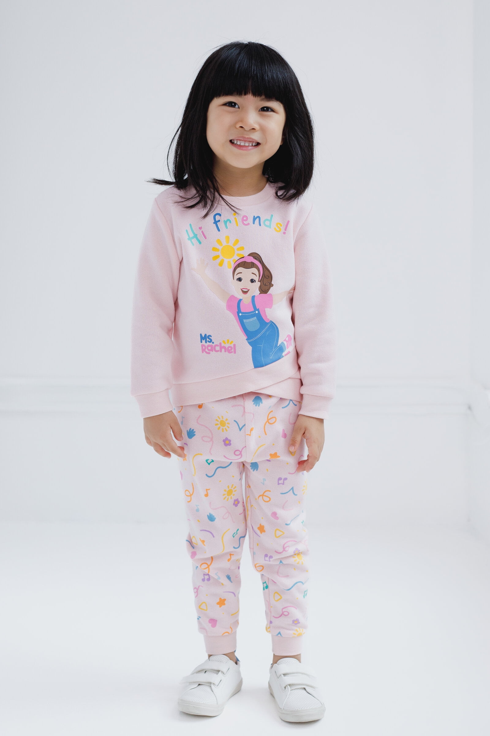 Ms. Rachel Fleece Crossover Sweatshirt and Jogger Pants Outfit Set Infant to Toddler