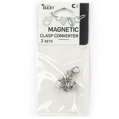 DIY Magnetic Silver Clasp Converters, 2 Count