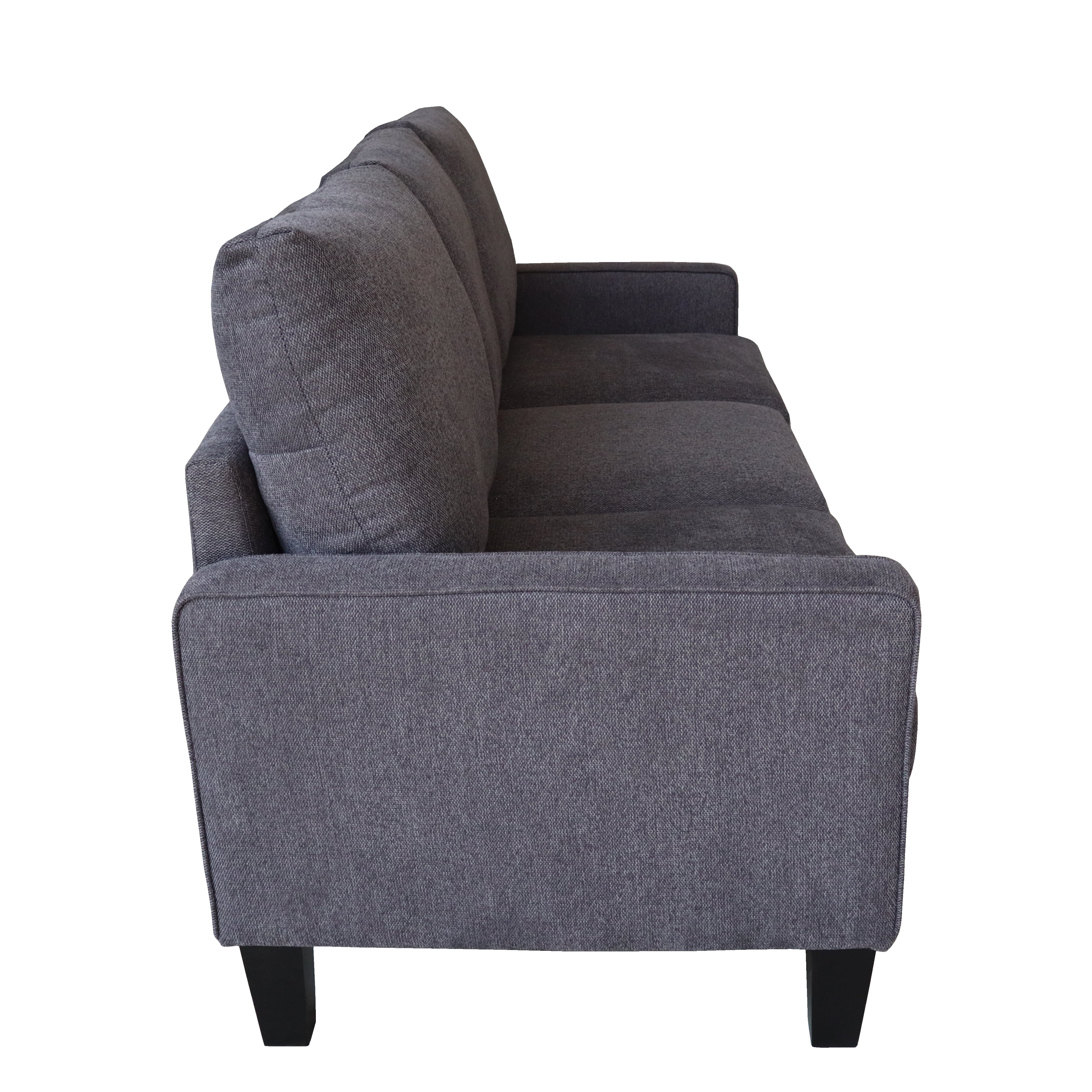 DEALTOPS Modern Sectional Sofa Couch Upholstered Sofa Storage Couches 3 Seater Sofa Chair for Living Room - Dark Gray