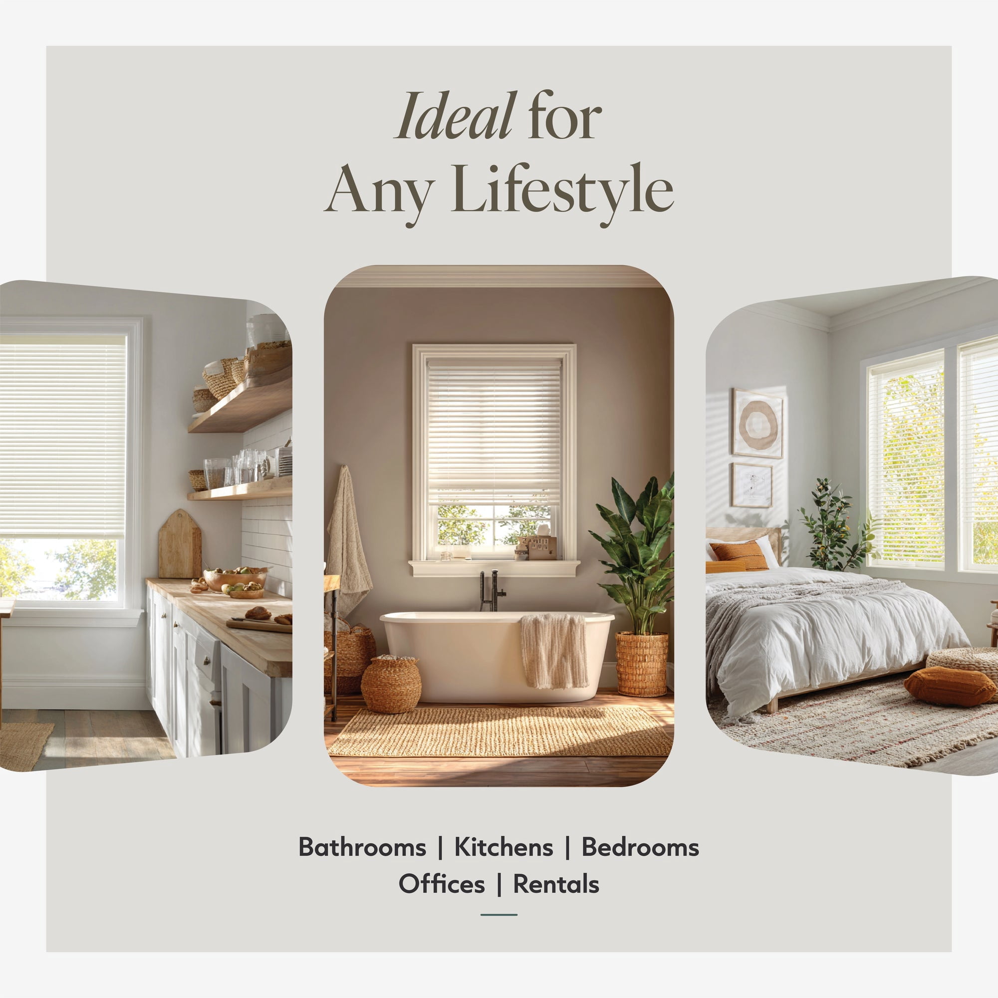 Chicology 77"W X 72"H Cordless Vinyl Mini Blinds 1 in Slats Light Filtering Alabaster Easy Install