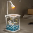 thumbnail image 4 of Desktop Fighting Fish Tank High Transparent Small Lazy Aquascape Glass Desktop Special Fish Tank Night Light Gift, 4 of 7
