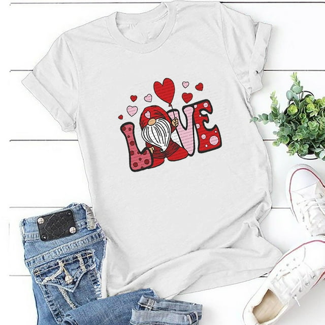 Hauts d'Été Grande Taille pour Femmes, Décontractés, Imprimés, Manches Courtes, Col Rond, T-Shirt Ample, Blouse, Hauts, T-Shirt à Col en V pour Femmes en Liquidation