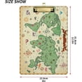 thumbnail image 2 of FMSHPON Vintage World Map Trees Mountains Clipboard Hardboard Wood Nursing Clip Board and Pull for Standard A4 Letter 13x9 inches, 2 of 7