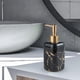 thumbnail image 3 of Dispensador de jabón con diseño de mármol, botella de loción de cerámica para accesorios de baño y hogar. negro, 3 of 8