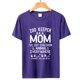 thumbnail image 5 of Camiseta holgada con estampado de letras y cuello en O para el día de la madre Top informal de manga corta Pompotops  hkajfhjk464540, 5 of 5