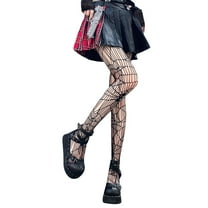 Fishnet Mesh Stockings for Women Punk Hollow Pantyhose Thigh High Socks for Halloween Party