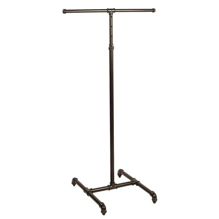 SSWBasics Boutique Pipe 2-Way Clothing Rack with Straight Arms (48"-72"H x 18½" x 24½"W)