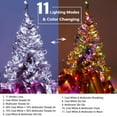 thumbnail image 2 of Dual Color Christmas Lights, 65.67ft 200 LED 11-Function Cool White & MultiColor Tree Lights, Dimmable 24V Safe Adapter Color Changing Outdoor Light String with Remote for Christmas Tree Party, 2 of 7