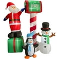 thumbnail image 3 of Christmas Time 6-Ft. Pre-Lit Inflatable Welcome Mailbox with Santa Claus, Snowman, and Penguin, Outdoor Blow-Up Festive Celebration Party Decor for Christmas Holiday, CT-SASNPGN061-L, 3 of 10
