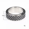 thumbnail image 6 of GKNET Minimalist Vintage Dragon Scale Rotatable Stainless Steel Food Rings Size 7-13-7-Silver, 6 of 7