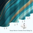 thumbnail image 6 of Teal Marble Gold Wave Pattern Shower Curtain 84"x72" ,Bathroom Decorative Shower Curtains Set with 12 Hooks,Modern Waterproof Washable Shower Curtain, 6 of 6