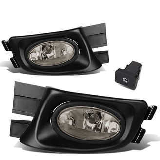 DNA MOTORING FL-HC96-AM Front Bumper Fog Light Driver & Passenger Side Enhance Visibility [Compatible With 96-98 Honda Civic