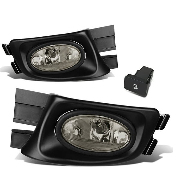 DNA Motoring FL-ZTL-116-SM For 2003 to 2005 Honda Accord 7th Gen 4dr Pair Bumper Driving Fog Lights   Switch   Wiring Kit (Smoked Lens) 04