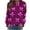 Pink, variant on Cute Bow Graphic Shirts for Women Long Sleeve Crewneck Sweatshirts Y2k Pullover Preppy Clothes Pink XXL