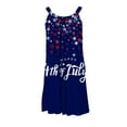 thumbnail image 5 of OAVQHLG3B Summer Dress for Women 4th of July Outfits for Women Casual Round Neck Leisure And Entertainment Sling Digital Print Mini Dress, 5 of 5
