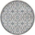 thumbnail image 3 of Bliss Rug Floral Traditional Damask Round Rug for Living Room, Dining Room | Cream, 5'3''Round, 3 of 7