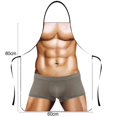 thumbnail image 3 of ZHAOCHENG Delantal divertido con personalidad, novedad, imagen clara y real, sin mangas, correa, impermeable, poliéster, hombre musculoso, delantal de cocina, suministros para el hogar4, 3 of 5
