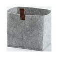 thumbnail image 4 of SHISUYAN 3Pcs Small Storage Baskets in Grey Felt for Books and Magazines, 4 of 8