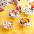 thumbnail image 5 of Platos de comida de fibra de bambú para niños, cuenco de alimentación para bebés a prueba de caídas, vajilla de dibujos animados para niños pequeños, cuencos de sopa adicionales, 5 of 5