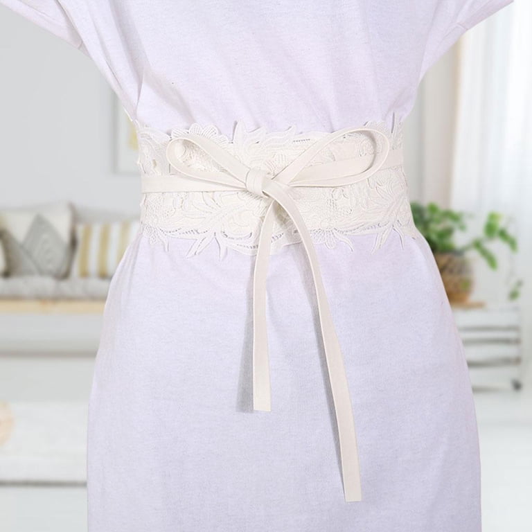 Women Lace Waist Belt Wrap Around Tie Obi Cinch Waistband 