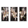 thumbnail image 2 of Designart "Graceful Lilies White III" Floral Lily Framed Wall Art Set Of 3 - White Lily Frame Canvas Set For Living Room Decor, 2 of 7