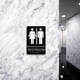 thumbnail image 3 of Braille Sign Unisex Restroom Sign for Restroom Use with Adhesive, 3 of 5