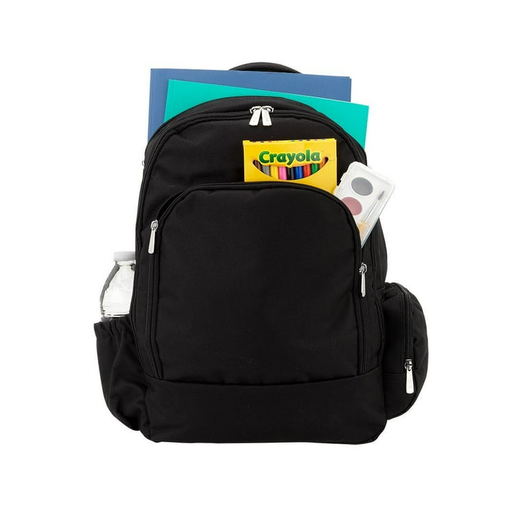 Blank black backpack discount