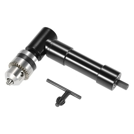 

moobody Cordless Right Angle Drill Attachment Adapter With 3/8 Keyed Chuck 8mm Hex Shank Power Tool Accessory