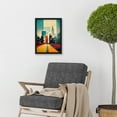 thumbnail image 2 of Broadway New York City Street Modern Cityscape Artwork Framed Wall Art Print A4, 2 of 4