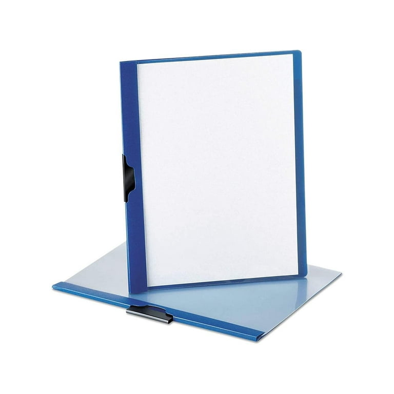 Polypropylene No-Punch Report Cover, Letter, Clip Holds 30 Pages, Clear/Blue, Sold as 1 Each Polypropylene No-Punch Report Cover, Letter, Clip Holds 30 Pages, Clear/Blue, Sold as 1 Each