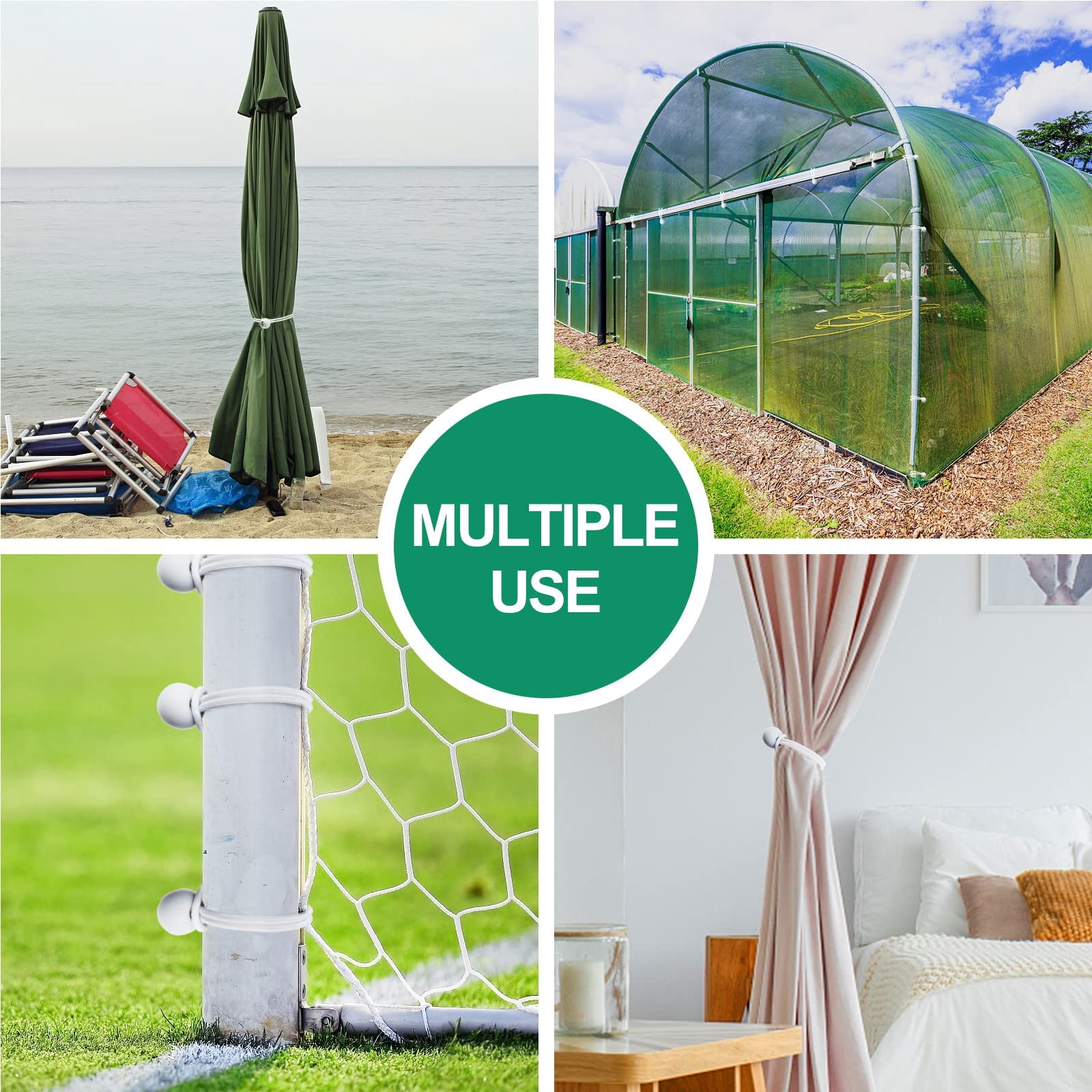 30PCS of 3 Sizes Ball Bungee Cords, 6, 9, 11 Inch Tarp Canopy Bungee Balls, Heavy Duty Tie Down Cord for Shelter, Gazebo, Camping, Tent, Cargo, Holding Wire and Hoses (Ball Size 1 inch)