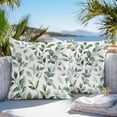 thumbnail image 4 of Eucalyptus Leaf Outdoor Pillow Covers Pack of 2 Green Plant Watercolor Leaf Waterproof Throw Pillow Covers Decorative Cushion Cases for Patio Garden Tent Balcony Couch 16x16 inch, 4 of 8