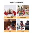 thumbnail image 2 of 15 Inch Round Placemats Set of 6, Red Christmas Non Slip Heat Insulation PP Table Mats, Snowman Snowflake Gifts Xmas Tree Washable Place Mats for Kitchen Dining Party Table Decor, 2 of 7